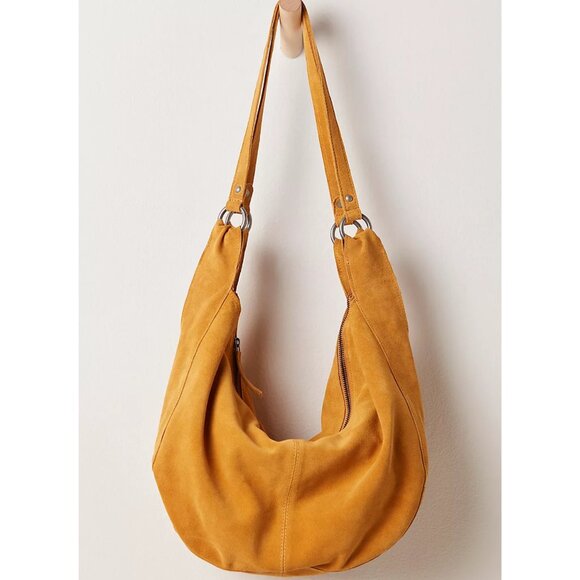 Roma Suede Tote Bag Color: Harvest Gold - Picture 1 of 4